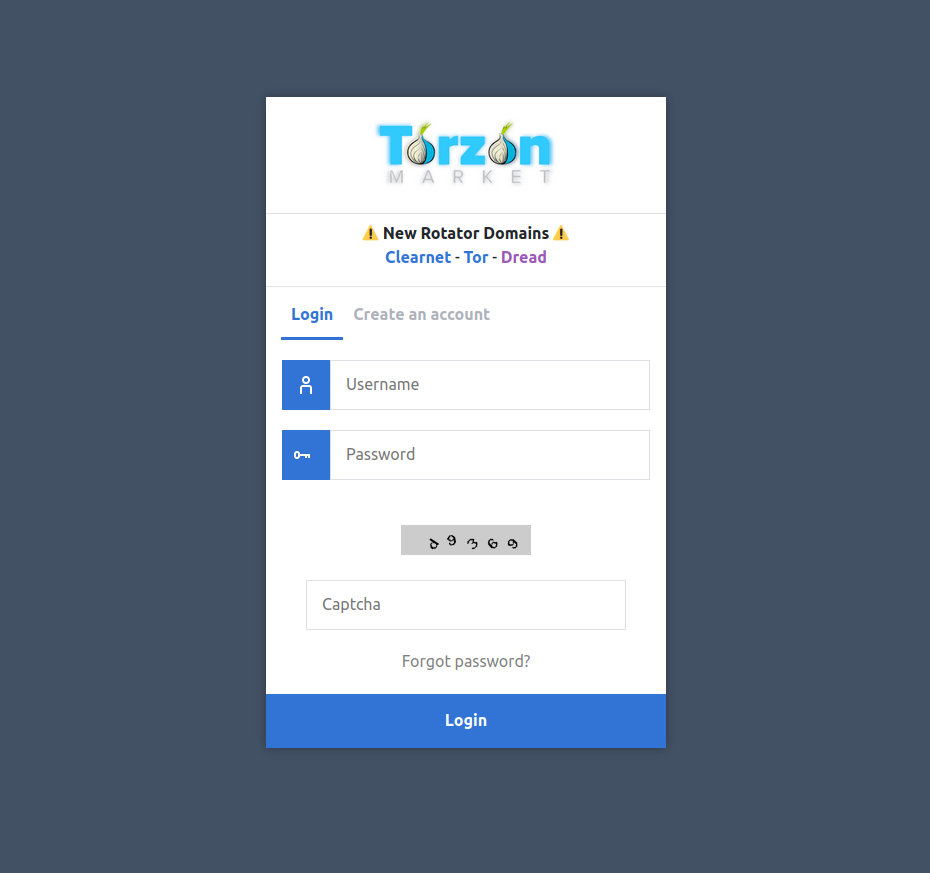 TorZon Market Login Portal
